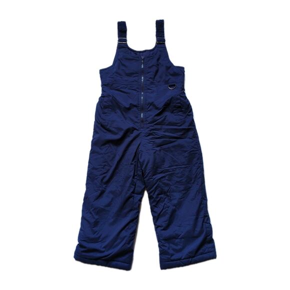 Lands' End Other - Lands End Snow Ski Pants Kids Size 5 Navy Blue Bibs Overalls Pockets 100% Nylon